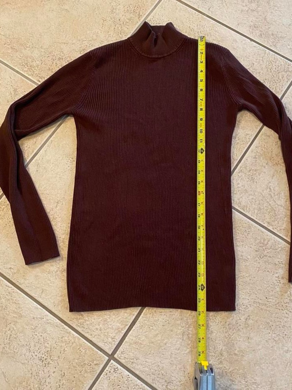 Pendleton Women's Ribbed Turtleneck Sweater - Dark Brown